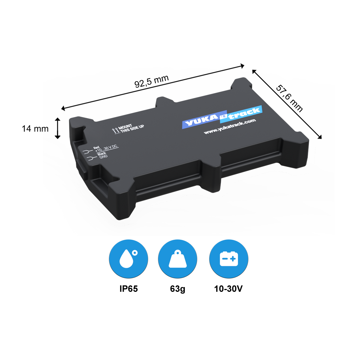 YUKAtrack easyWire GPS Ortung Europaweit inkl. SIM-Karte und Datenflat für die Nutzung der App