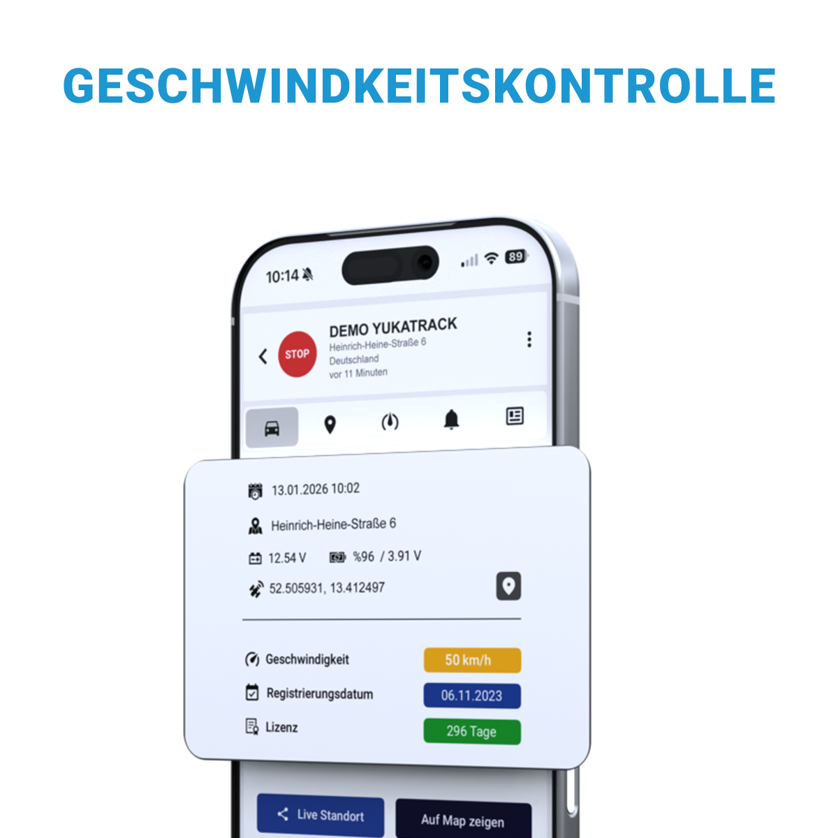 YUKAtrack OBD2 GPS Ortung Europaweit inkl. SIM-Karte und Datenflat für die Nutzung der App
