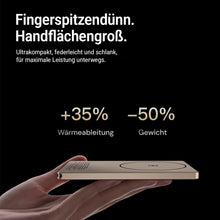 GALIO deluxe SLIM LINE ULTRA 3-in-1 Smart Magnetische Powerbank mit 5.000 mAh - Silber