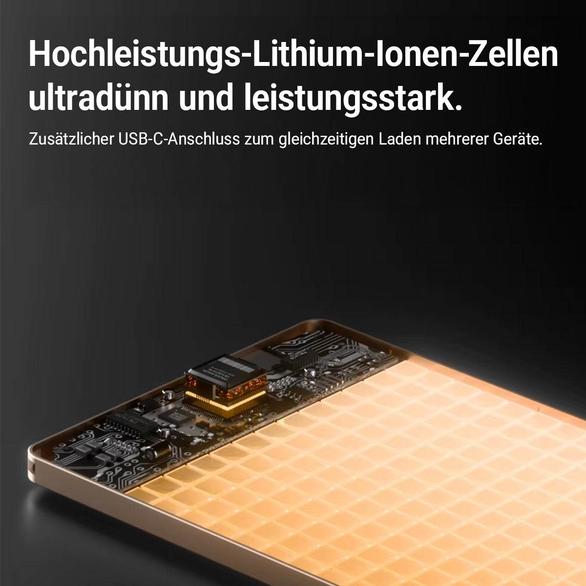 GALIO deluxe SLIM LINE ULTRA 3-in-1 Smart Magnetische Powerbank mit 5.000 mAh - Silber