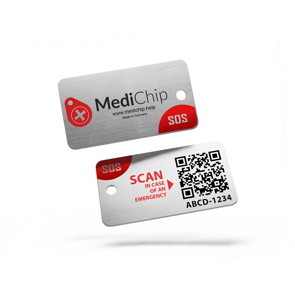 MediChip Anhänger – Digitaler Notfallpass mit QR-Code