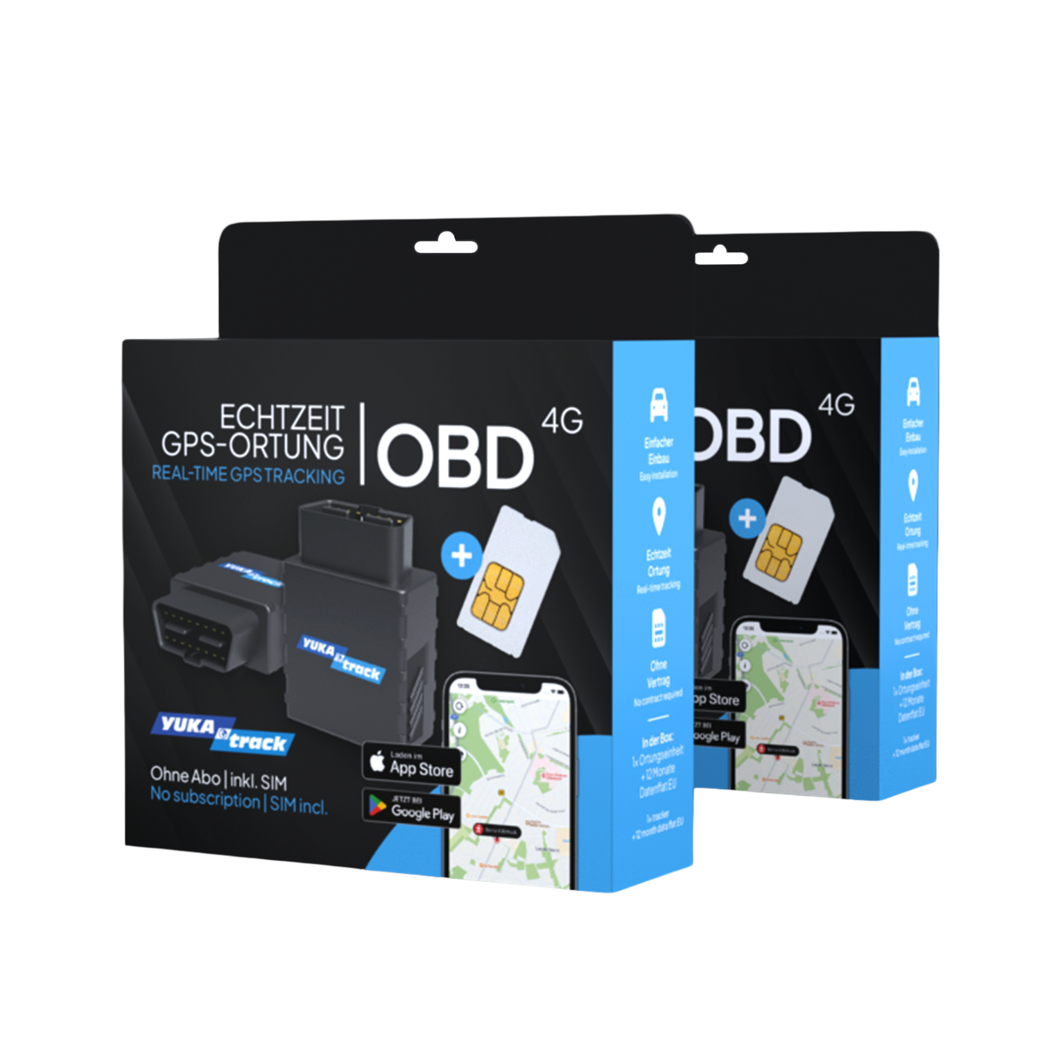 YUKAtrack easyWire 4G GPS tracking throughout Europe incl. SIM card and data flat rate for using the app