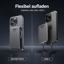 GALIO deluxe SLIM LINE BUSINESS 3-in-1 Smart Magnetic Powerbox mit 5.000 mAh - Grey
