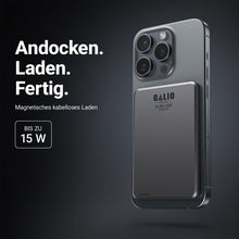 GALIO deluxe SLIM LINE BUSINESS 3-in-1 Smart Magnetic Powerbox mit 5.000 mAh - Grey
