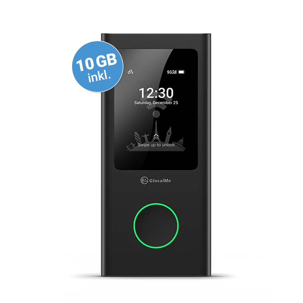 GlocalMe Numen Air - Ihr tragbarer 5G WLAN - Hotspot inkl. 10GB Datenvolumen *Erhältlich bei der Erstkalibrierung global roaming hotspot - Yukatrack