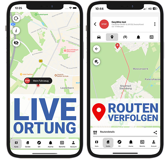 Live Ortung und Routen Verfolgen