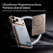 GALIO deluxe SLIM LINE ULTRA 3-in-1 Smart Magnetische Powerbank mit 5.000 mAh - Grey