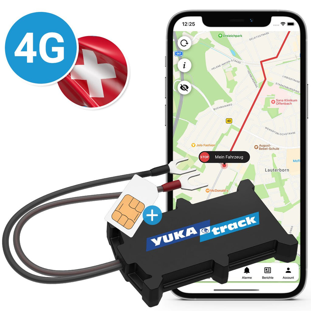 YUKAtrack easyWire 4G GPS Ortung Europaweit inkl. SIM-Karte und Datenflat 4G GPS Tracker - Yukatrack