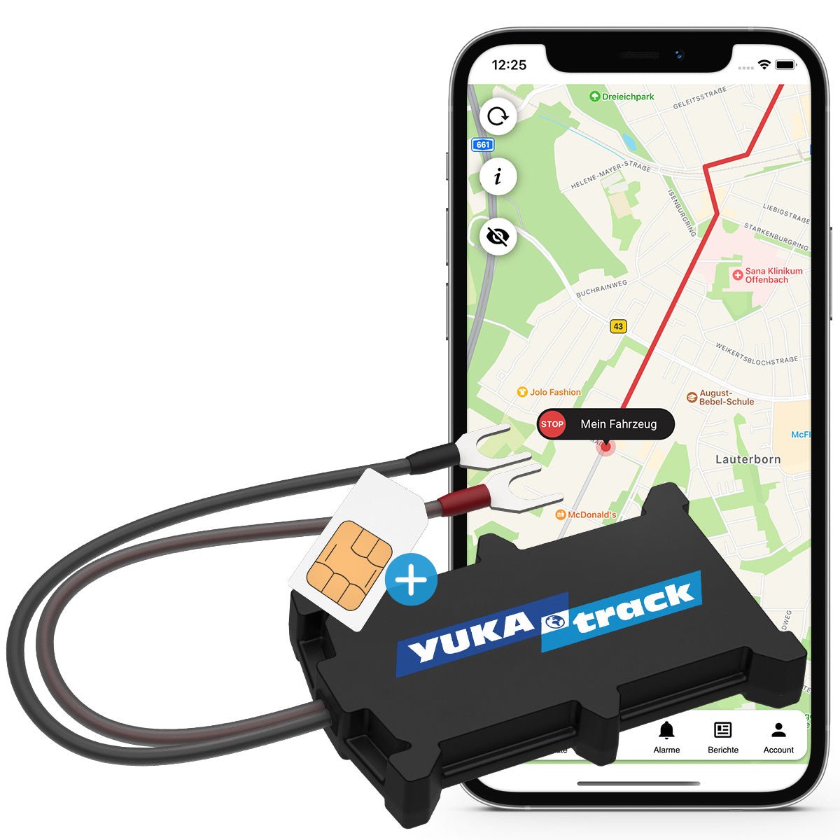 YUKAtrack easyWire GPS Tracker mit SIM-Karte+EU-Datenflat. – Yukatrack