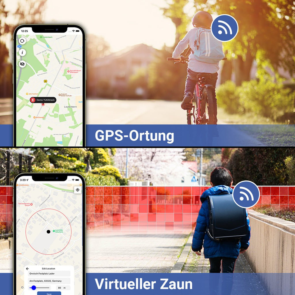 YUKAtrack POCKET Personentracker GPS Ortung Europaweit inkl. SIM-Karte und Datenflat GPS-Tracker - Yukatrack