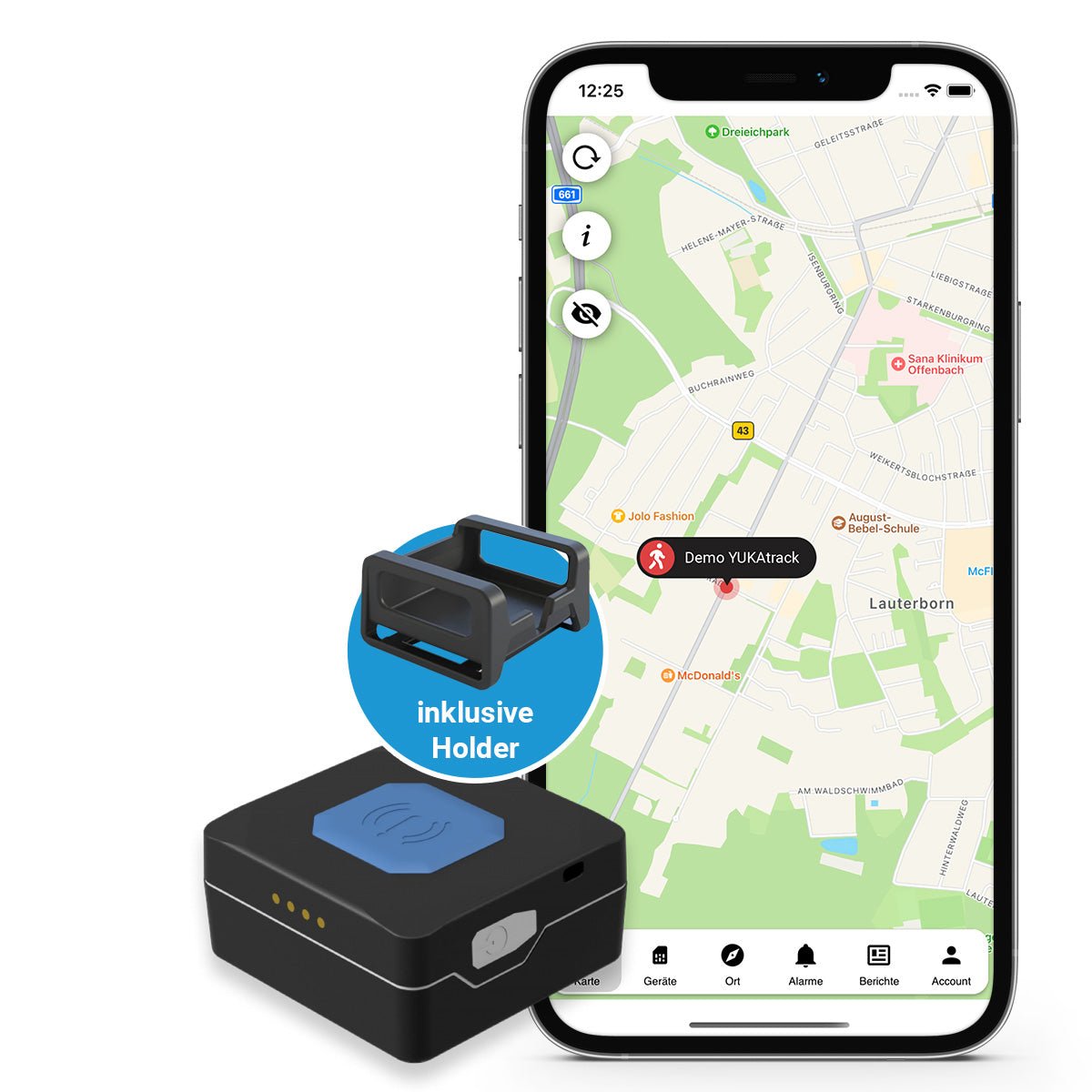 YUKAtrack POCKET GPS tracker with battery - Europe-wide location